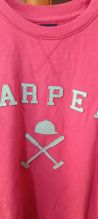 Sudadera rosa con logo Harper