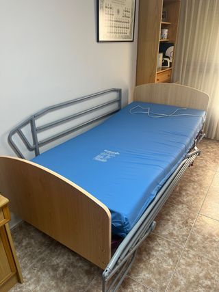Cama articulada eléctrica con carro elevador