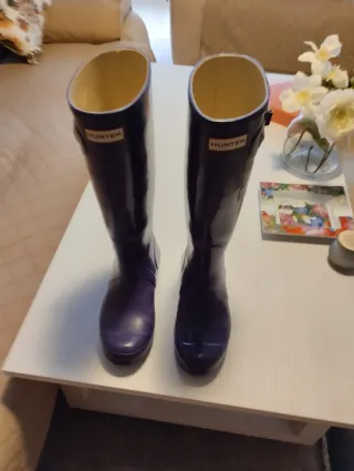 Botas de agua Hunter moradas