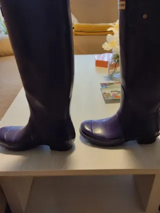 Botas de agua Hunter moradas