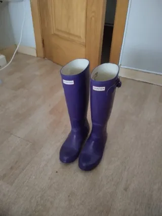 Botas de agua Hunter moradas