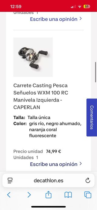 Sonda Garmin + caña + carrete