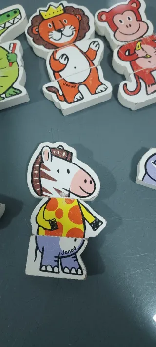 Juego educativo madera animal imantado.PuzzleJanod