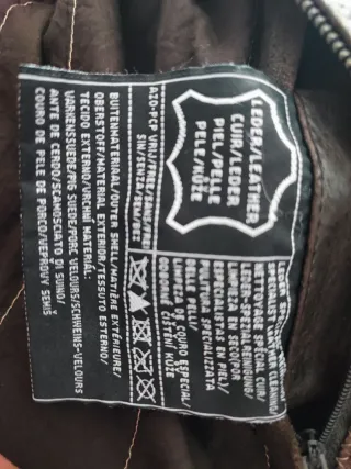 Chaqueta cuero marrón mujer Talla 42