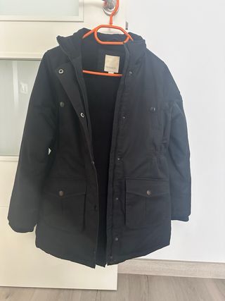Anorak Diesel Negro con Capucha y Pelo