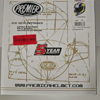 Casco Premier Moto Azul y Amarillo