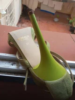 Sandalias Versace Jeans Verdes Tacon