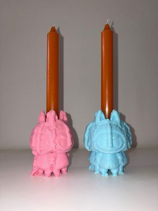 Pareja de candelabros Labubu · Set diseño 3D · Por