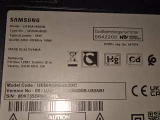 Módulo Wi-Fi Samsung WCA731M. UE50AU8005K