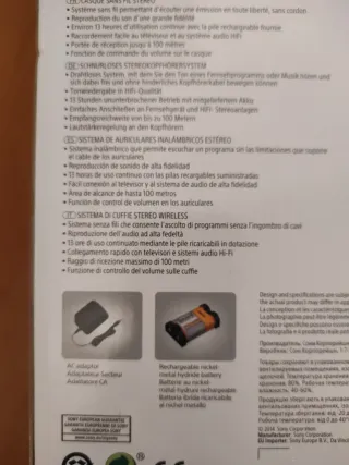 Auriculares Inalámbricos alta fidelidad Sony