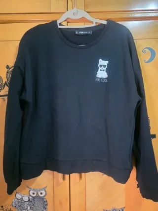 Sudadera Negra Mr. Cool Perro Westie Talla L