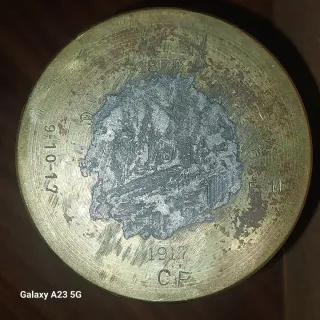 Arte de trinchera 1GM Flor Rosa Latón