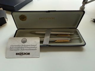 SET INOXCROM Boligrafo y portaminas con Estuche