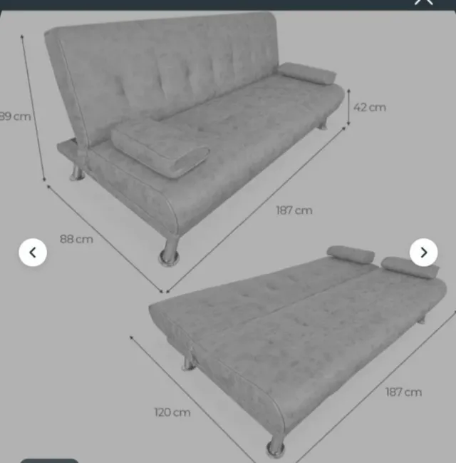 Sofá Cama Beige/Gris