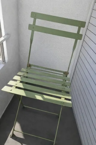 Mesa y Silla Plegable Metal Terraza