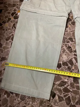 Pantalón ancho cargo Y2K beige/verde