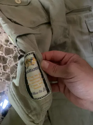 Pantalón ancho cargo Y2K beige/verde