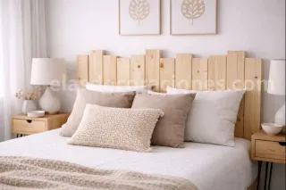 Cabecero de madera con Mesillas - cama 150 cm