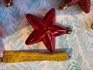 Adornos Navideños Estrella Blanca y Dorada