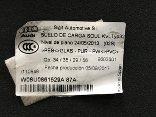 Suelo maletero Audi Q3 8U