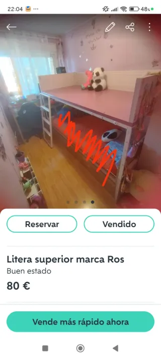 Litera metálica y de madera