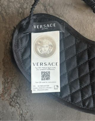 Maschera per occhi Versace nera