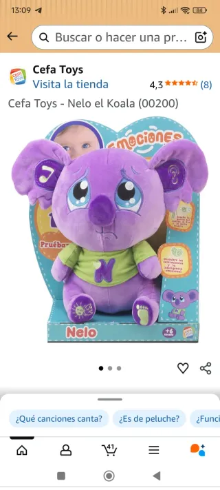 Muñeco Nelo el Koala Morado