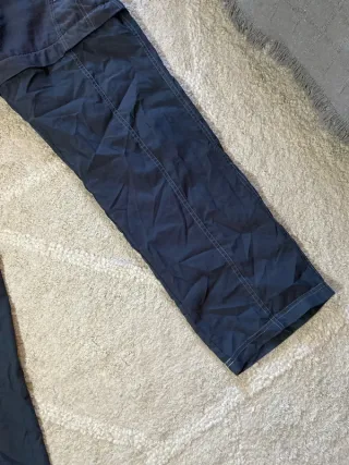 Pantalón Parachute Y2K Ancho Gris Negro Talla M