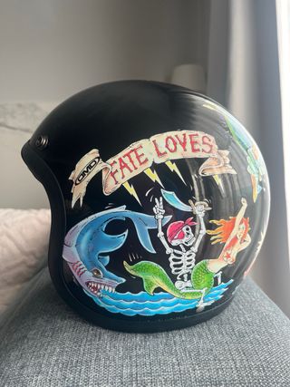 Casco Moto DMD Jet Vintage Fate Loves