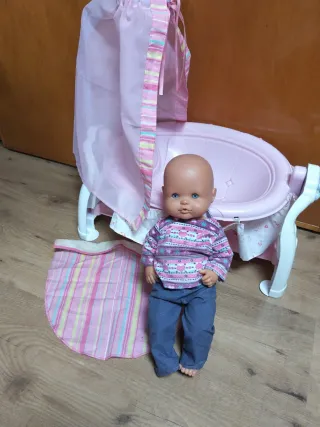 Cuna Nenuco con dosel rosa Regalo Nenuco