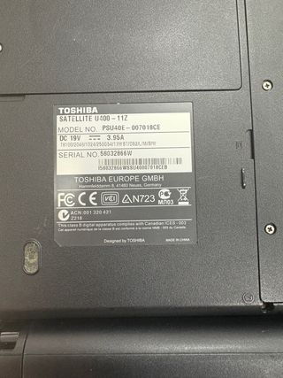 2 Portátiles Toshiba y HP para piezas