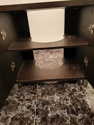 Mueble de baño madera y metal