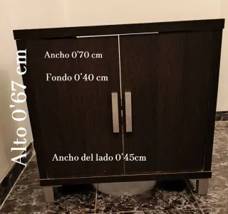 Mueble de baño madera y metal