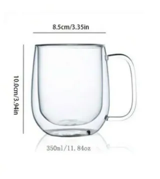 6 Tazas de Vidrio Doble Pared