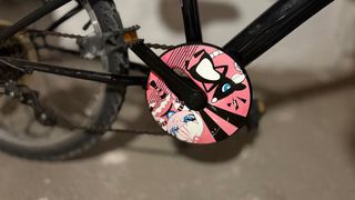 Bicicleta niña rosa y negra