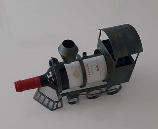 Locomotora botellero de metal