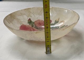 Piatto in vetro decoupage sottovetro fiori