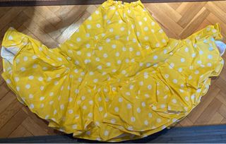 Falda Sevillana Lunares Amarillo