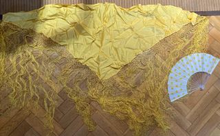 Falda Sevillana Lunares Amarillo