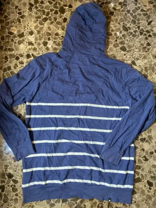 DC Shoes Sudadera con Cremallera Azul y Rayas