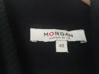 Vestido Negro Morgan Cuello Alto