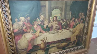 Cuadro La Santa Cena metal antiguo