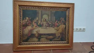 Cuadro La Santa Cena metal antiguo
