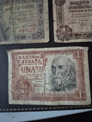 3 Billetes 1 Peseta Banco de España 1943