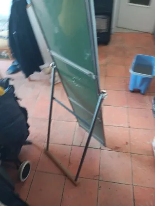 Espejo sastre plateado y negro