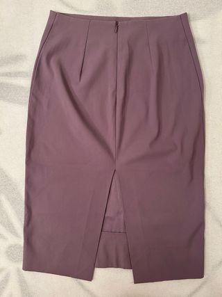 Falda midi Mango morada