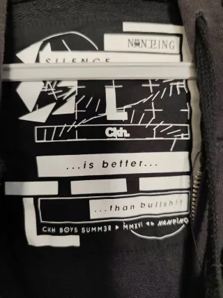 Sudadera con capucha negra Talla L