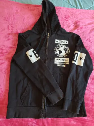 Sudadera con capucha negra Talla L