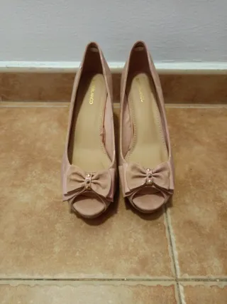 Zapatos de fiesta beige/rosa