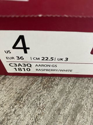 Zapatillas Asics Tela Rosa Talla 36